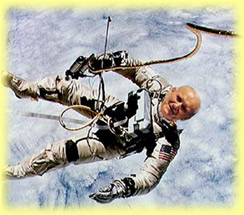 Eight-Fingered Pontiff helmetless in the vacuum of space